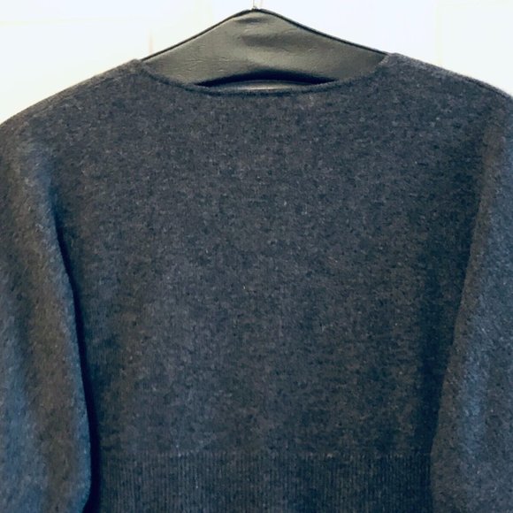 Mainbocher Sz S 100% 2-PLY Cashmere Women's Sweater Tunic Gray - Picture 4 of 7